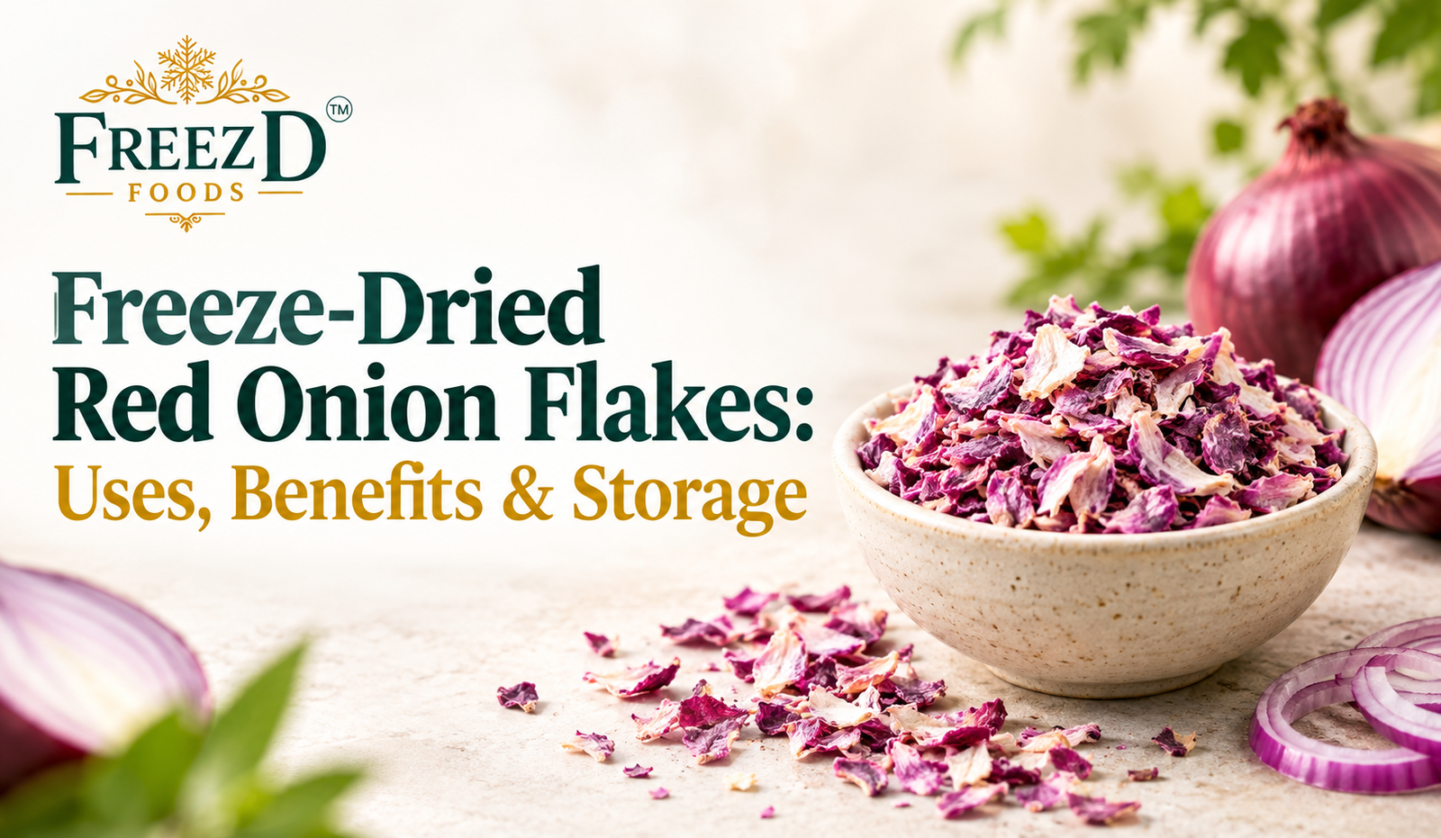 Freeze-Dried Red Onion Flakes: Uses, Benefits & Storage